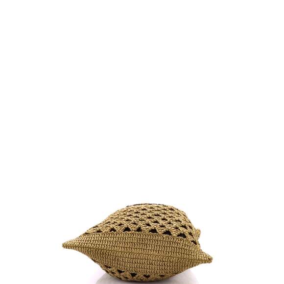 Prada Triangle Logo Open Tote Raffia #224585P19B - Picture 4 of 6